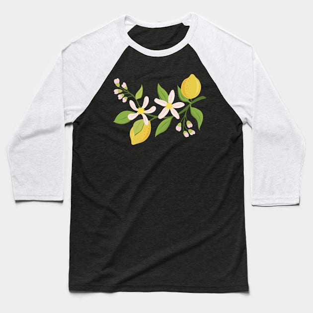 Blooming lemon branch Baseball T-Shirt by Catdog